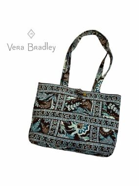 Vera Bradley Java Blue Pattern Tote‎ Bag